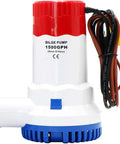1500 GPH 12 Volt Bilge Pump Compact Boat Water Pump Grab And Go Quiet Operation And Space Saving Design For Ponds Boats