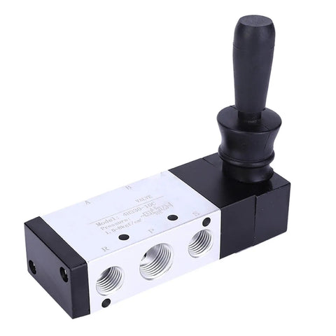 Five Port Three Position Pneumatic Manual Control Valve Easy Install With L Type Body For Air Systems 0 To 0.8 MPa