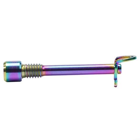 Gold Alloy Hydraulic Disc Brake Caliper Pin And Latch Screw Kit For Mountain Road Bikes Dazzle Finish Lightweight Hardware Set With Circlip 2 Pieces, rainbow pin