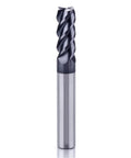 Heavy Duty Solid Carbide End Mill And Wood Router Bit TiAlN Coated Four Flute 1 To 20 Millimeter Milling Cutter For Steel T Slot Shank Type shown from the side.