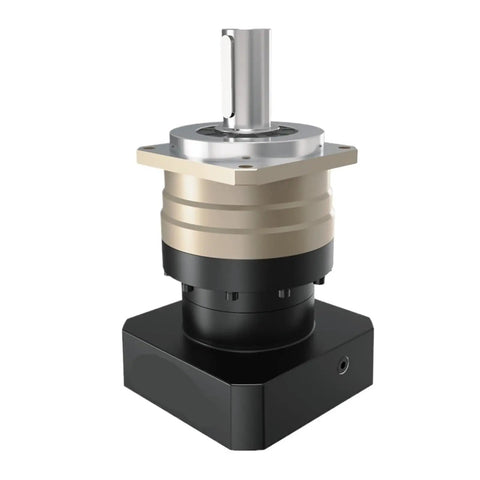 Heavy Duty Helical Gear Planetary Reducer Real Deal Servo Motor Speed Drive Unit With 3 5 10 50 To 1 Ratios, detailed view showing metal construction.