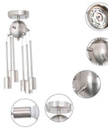 Sputnik Chandelier Light Fixture Six Lights In Brushed Nickel For A Modern Dope Living Room Bedroom Kitchen And Dining Area Mid Century Starburst Design Pre Wired Arms For Easy Ceiling Install, showcasing design details and brushed nickel finish.