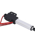 Tiny But Mighty 2 Inch Stroke Micro Linear Actuator 12V DC 20N Load, aluminum shell, wiring detail, side view