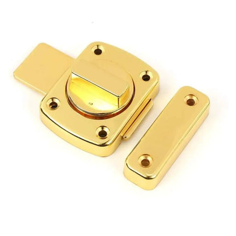 Universal Zinc Alloy Door Latch For Sliding Gates And Heavy Duty Entry Locks Rock Solid Knockout Security Bolt with gold finish.