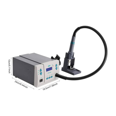 1000W Hot Air Rework Station With Digital Display Pro Grade Precise Celsius And Fahrenheit Temperature Control Auto Sleep Standby