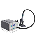 High Power Hot Air Rework Station 110V 1000W with digital display, brushless turbo blower, three nozzles, cable attachment