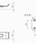 Heavy Duty Extendable Table Tension Latches With Dual Position Locks Catch Twenty Two For Drop Leaf Furniture Pull Out Connectors Pack Of Four Bronze Steel Clamps detailed dimensions diagram