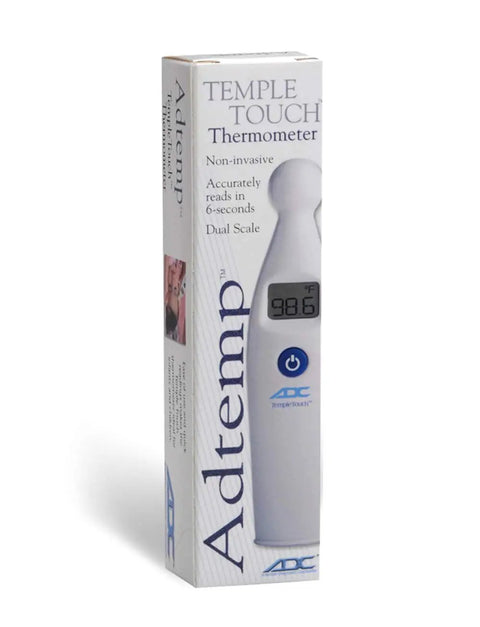 Temple Touch 6 Second Digital Thermometer for Infants and Kids Noninvasive No-Fuss Quick Read In About Six Seconds Clinically Validated Accuracy ASTM E1112 Compliant Baby Friendly Design With Easy Readout For Sleepy Parents, boxed