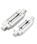 2 Pack Invisible Door Hinges For Outward Opening Wood Doors, Hidden Cross Style Hinge With 180 Degree Swing, Silver Finish