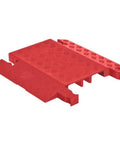 Three Channel Medium Profile Drive Over Cable Protector With Interlocking Dogbone Connectors, Heavy Duty Load Up To 21,000 Pounds, Durable Polyurethane Construction, Tough As Nails Traction, Bright Orange