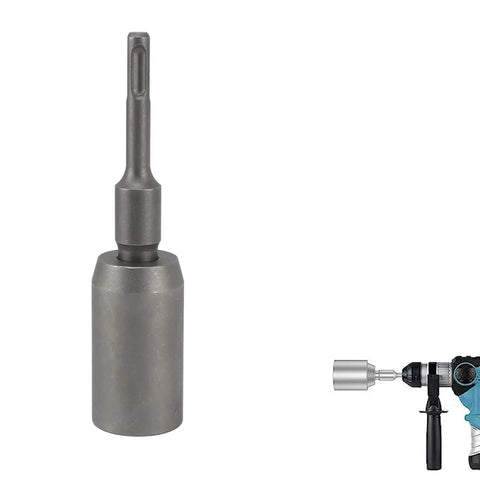 Heavy-Duty Sds Plus Hammer Drill Ground Rod Driver Bit Forged Steel tool, 65mm size, designed for driving T post stakes.