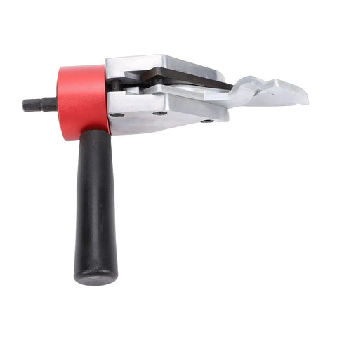 Heavy Duty Metal Shear Drill Attachment That Knocks Out Iron Aluminum Or Stainless Steel Sheets With CRV Steel Blade and Smooth 360 Rotating Handle