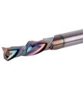 SpeTool 1/4-inch shank downcut spiral router bit with rainbow coating; 1-inch cutting length for wood mortises.