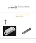 Magnetic Cabinet Latch White Plastic 4 Pack for Kitchen Cupboards and Furniture Easy Install Magnetic Door Catch