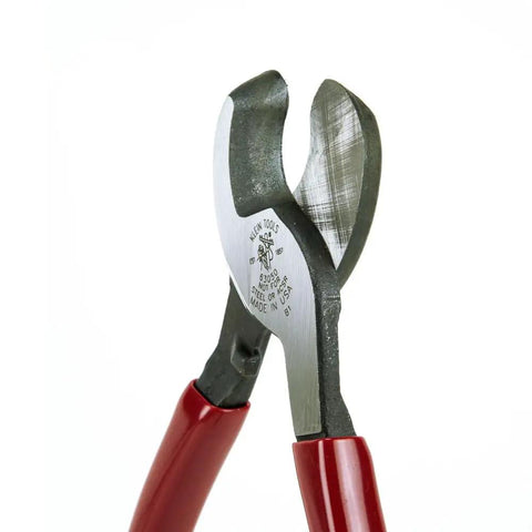 Beefy Heavy Duty Cable Cutter For Aluminum, Copper And Communications Cable With One-Hand Operation, Beveled Jaw Close-Up