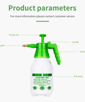 Portable 0.5 Gallon Handheld Pressure Sprayer With Adjustable Brass Nozzle And Safety Valve For Watering Plants diagram