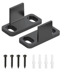 Two Sets 15 To 16 Inch High Black Floor Rail Hardware Door Track POM Guide Components For Sliding Barn Gate Stopper
