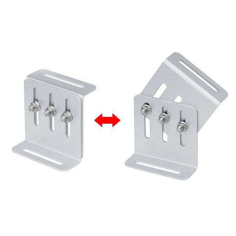 Adjustable Solar Panel Tilt Mount Bracket Kit For RVs, Campers, Boats And Roof Rigs With Flexible 4 To 7 Inch Length, show 20 to 160 degrees tilt