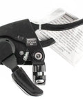 Left Shifter And Brake Lever For V-Brake EZ-Fire 4-Finger Design With Optical Gear Display and cable housing visible