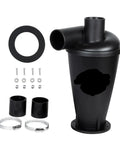 DIY Turbocharged Woodworking Dust Collector Filter Kit With Double Filtration And Double Cyclone Separator components displayed.