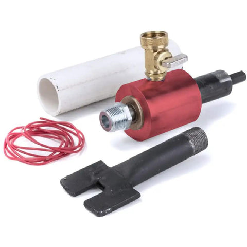 7800 Earthworm Hydro Drill For Underground Utility Installation components including red hydraulic part and durable drill piece