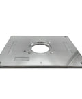 Heavy Duty Aluminum Router Table Insert Plate For Woodworking Benches With Slick Router Insert Rings And Hardware No Sweat Setup Hella Durable 12 Inch Router Base Replacement, top view showing smooth surface.