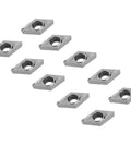 10pc CNC Lathe Inserts Blade Cutter Set For Turning Tool DCGT11T304AK H01 And DCGT3251AK H01 Ultra Hard Carbide