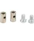DIY Ready Solderless Cable Stop Assortment 6mm 0.2in Universal Metal Nipples For Brake Lines Throttle Cables And Choke Ends Easy Install Firm Connection For Cars And Motorcycles, two metal nipples and screws