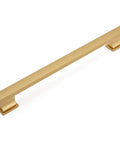 Gold Champagne Contemporary Cabinet Pull Handle Set Sleek For Kitchen And Bath Nine Inch Overall Length One Half Inch Wide One Inch Projection
