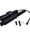 Pro Grade Heavy Duty Hydraulic Cargo Bed Lift Actuator Compatible With Kawasaki Mule Pro Dxt Fx Fxt Fxr 2015 To 2023 Tough As Nails Tailgate Ram Direct Swap, black steel hydraulic ram with mounting hardware.