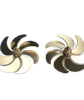 RC Boat Propeller Set Brass Seven Blade 36mm Diameter For Remote Control Boats And Subs, Counterclockwise Positive Pitch And Clockwise Reversal, Includes M4 Screws And 0.9mm Hex Wrench, 1 Pair displayed