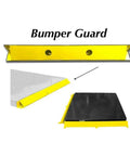 Bumper Guard designed for industrial use, featuring durable yellow edges and compatibility with floor scales.