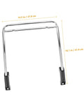 Robust Stainless Steel Retractable Office Chair Footrest Smooth Flip Down Leg Rest size 16.1 in x 14.5 in with durable steel construction.