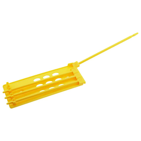 Yellow Set Of 3 Sturdy Plastic Pigeon Ring Holders Anklet Organizer For Poultry Habitat 20 By 6.7 Cm Heavy Duty Hanging Rack