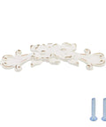 Front view of Six Piece European Rose Cabinet Pull Handles Set For Dressers Drawers And Closets Dope Vintage Floral Zinc Alloy Pulls 3.78 Inch Center