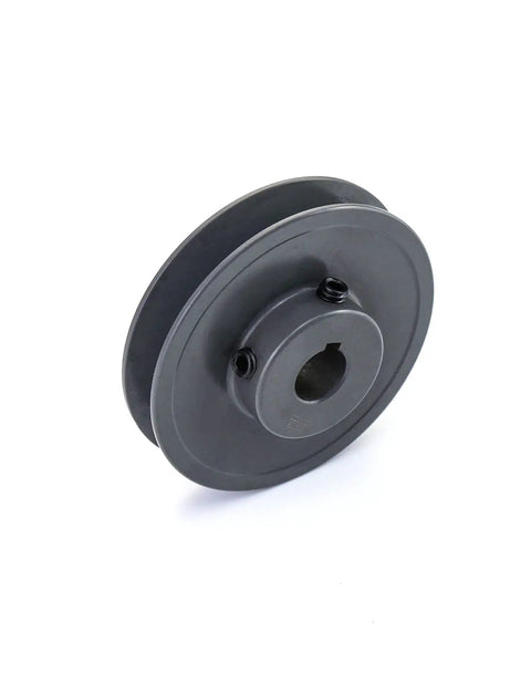 Rock Solid Single Groove V Belt Pulley 3.45 Inch OD Five Eighth Inch Bore Cast Iron Fixed Bore 1 Groove Sheave