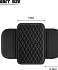 Pro Grade Diamond Quilted Armrest Pad For Tesla Cybertruck 2024 Through 2026, measuring 12.13x7.8 inches, made of soft memory foam.