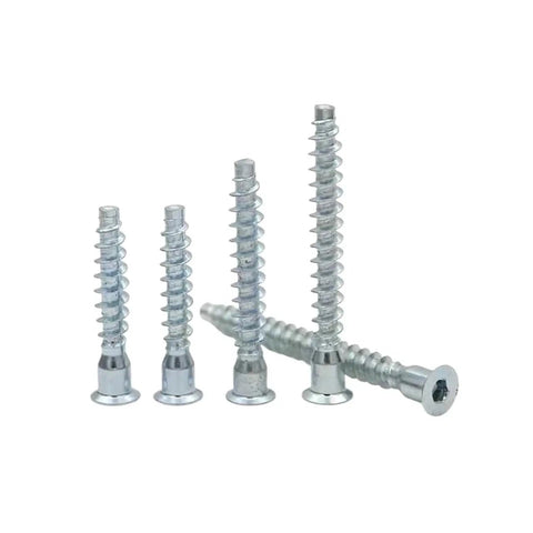 1000Pcs Hex Socket Countersunk Head Furniture Confirmat Screws For Wood DIY Knock Down Connectors M6x40mm Heavy Duty Steel Fasteners