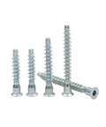 Heavy Duty Hex Socket Countersunk Confirmat Wood Screws For Knock Down Furniture Assembly Premium Steel Fasteners M7 X 70mm assorted sizes.