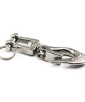 Rock Solid 304 Stainless Steel Swivel Eye Lifting Hook With Safety Latch And Smooth 360 Spin Rust Proof, shown close-up.