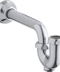 Adjustable P Trap With Tubing Outlet In Polished Chrome For Quick No Fuss Plumbing Installations Durable Brass Construction Slip Joint Inlet Cleanout Plug And One And One Quarter Inch OD Outlet Keeps Your Fixtures Flowing Smoothly