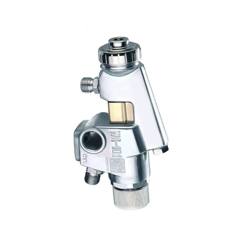 Heavy Duty Stainless Steel Pneumatic Paint Spray Gun With Precision Atomizing Cap, showcasing the nozzle details for even paint coverage.