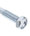 Close-up of a metal bolt from the Heavy Duty Lawn Aerator Spikes 12 Pc Set Metal Spikes For Grass Care Durable Replaceable Garden Aeration.