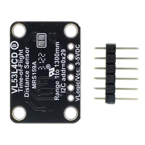 Time Of Flight Distance Sensor Module With I2C Interface 0 To 1300 mm Range Breakout For Robotics Drones And Smart Devices Highly Accurate Short Range To Moderate Range Measurement board with pins