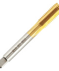 M10 X 1.5 HSS Ti-Coated Straight Flute Thread Tap Right Hand Pro Grade Tool for Precision Threads, close-up view