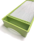 Close-up of True HEPA Replacement Filter for Air Purifier TF50-Carbon HEPA-Fresh showing pleated filter design in green frame