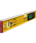 Heavy Duty 24 Inch Digital Magnetic Spirit Level Featuring Dual Electronic Modules For Dead On Angle And Slope Readings Built Tough Waterproof Aluminum Build For Serious Crews, side view on a white background.