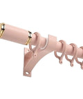 Heavy Duty Sliding Barn Door Track System With Silent Gliding Rollers For Seamless Room Dividers 180Cm Aluminum Ceiling Rail No Sweat Install Peach Finish Built Tough And Reliable with gold accents