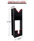 Polishing Buffer Holder Wall Mount For Rotary Polisher And Detail Tools, Cold Rolled Steel Construction With Red Leather Edge