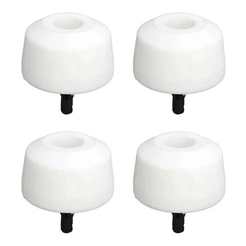 Heavy Duty 4 Pcs Rear Leaf Spring Bump Stop Kit Reduced Vibration Rubber Suspension Buffers Fits 2004 to 2015 Models Direct OE Replacement Upgrade Your Ride Smooth And Quiet, white rubber buffers